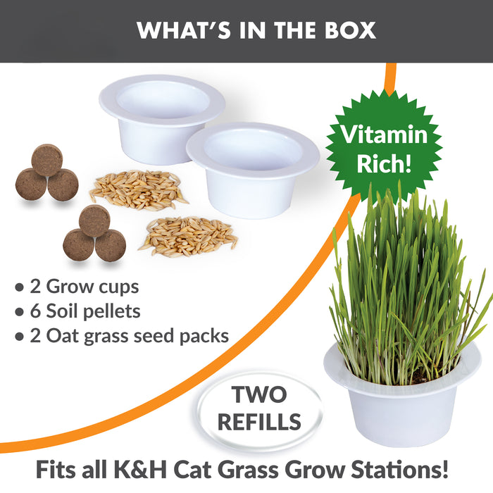 K&H Cat Grass Grow Station Growing Cup Refills