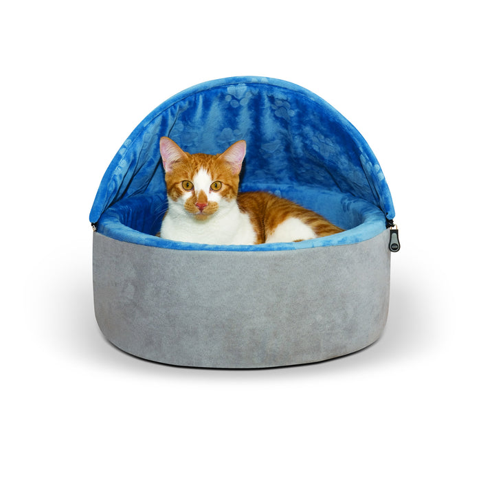 Kitty Bed Hooded Gray Blue1