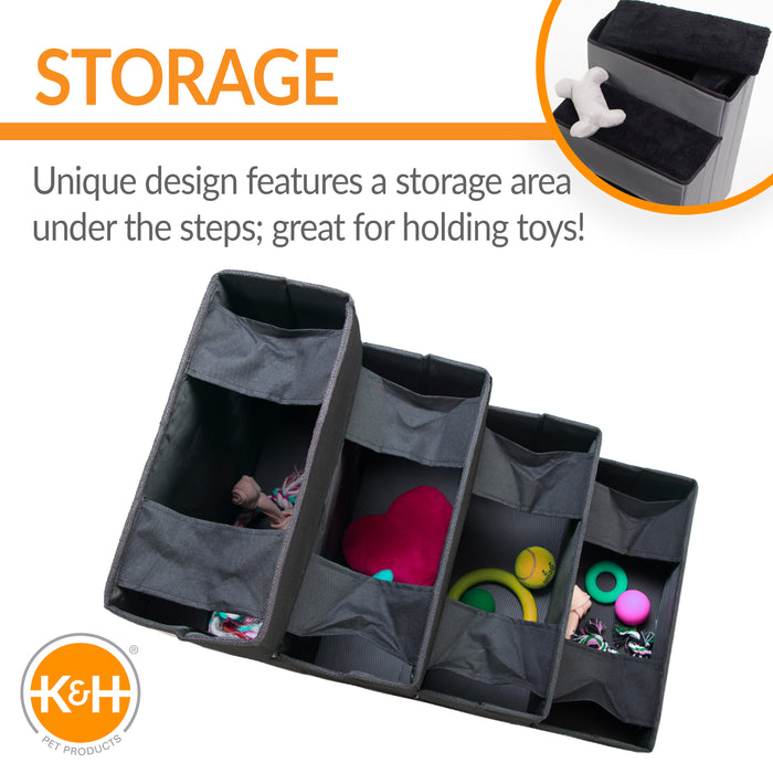K&H Collapsible Pet Stair Steps with Storage