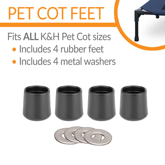 K&H Pet Cot & Pool Replacement Rubber Feet Set