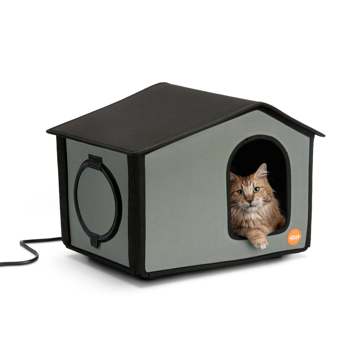 K&H Outdoor Kitty House Gray - Heated or Unheated
