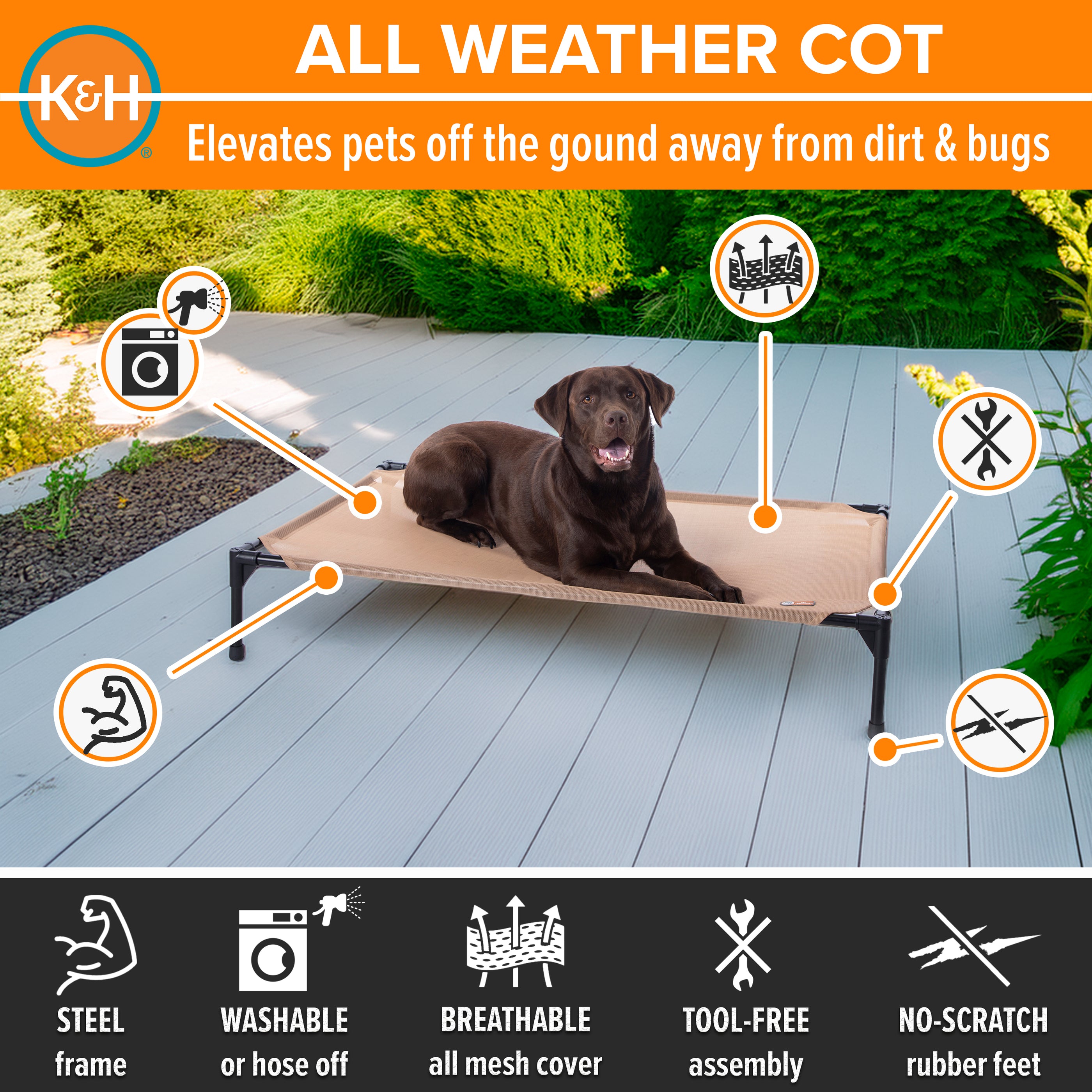 K&H All Season All Weather Dog Cot — K&H Pet Products