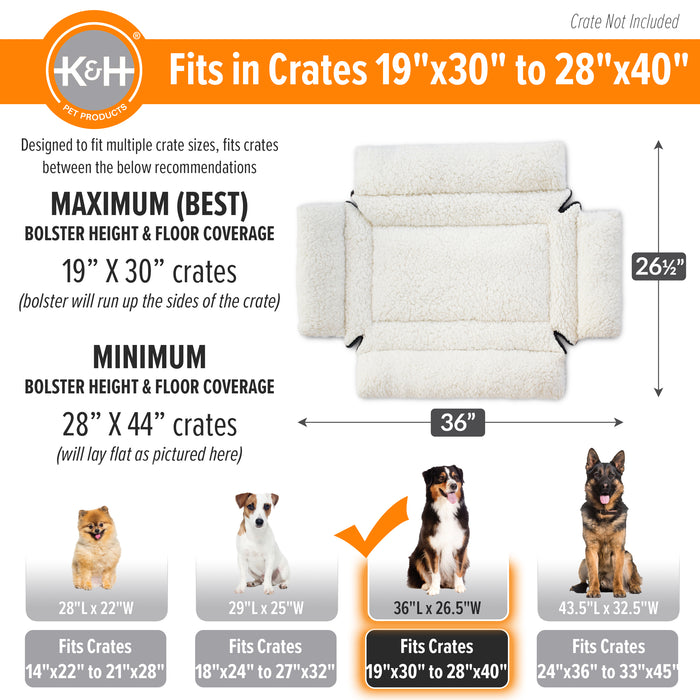 K&H Deluxe Bolster Crate Pad