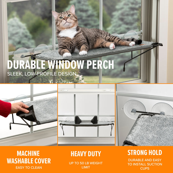 K&H EZ Mount Cat Window Perch Kitty Sill Window Bed - NEW PRODUCT RELEASE