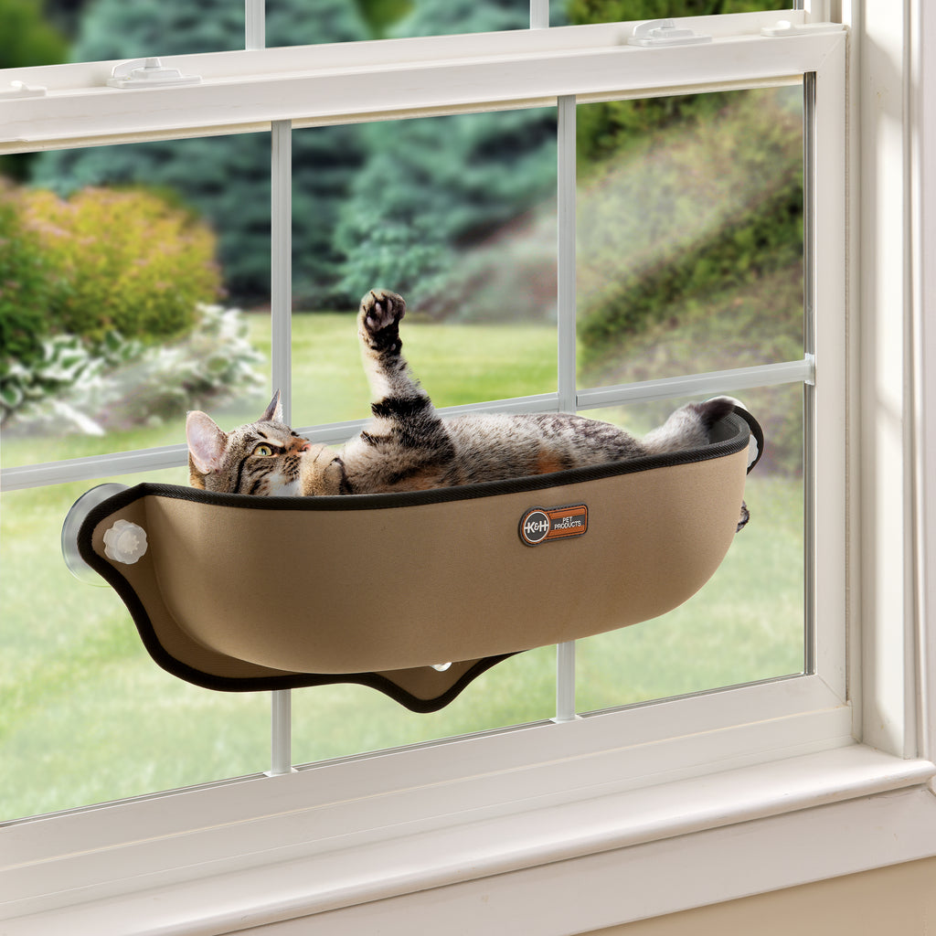 K&H EZ Mount window Bed ブラウン 2個 K&H EZ Mount Window Perch Bed for Cats — K&H Pet Products