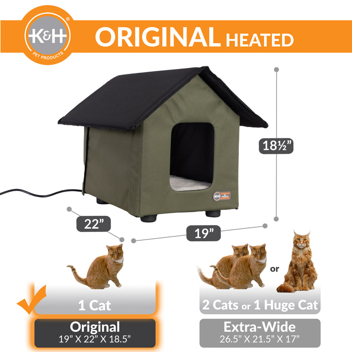 K&H Elevated Outdoor Kitty House (Heated or Unheated)