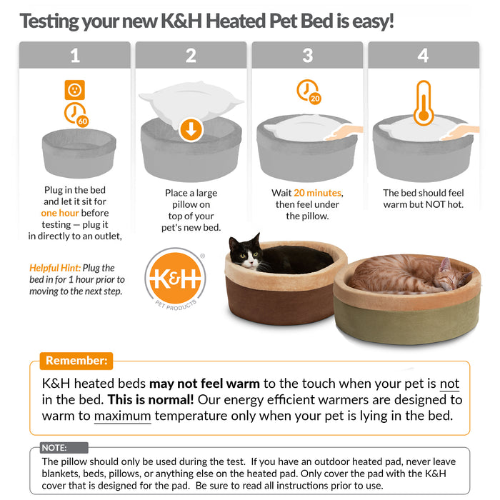 K&H Thermo-Kitty Bed Heated Cat Bed