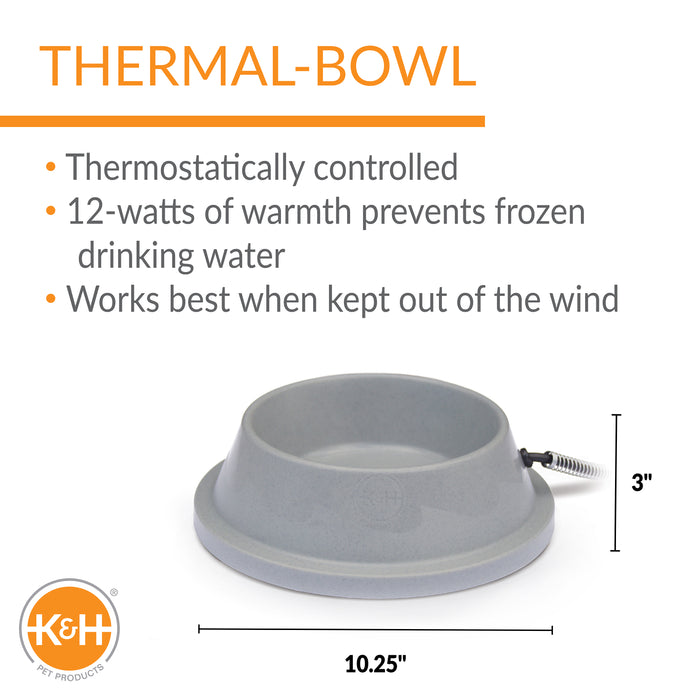 K&H Thermal-Bowl Heated Outdoor Water Bowl