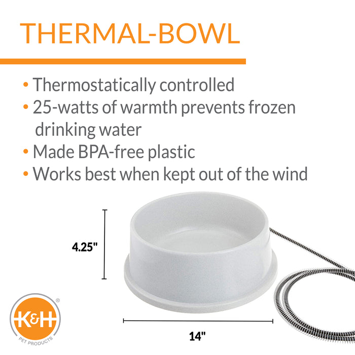 K&H Thermal-Bowl Heated Outdoor Water Bowl