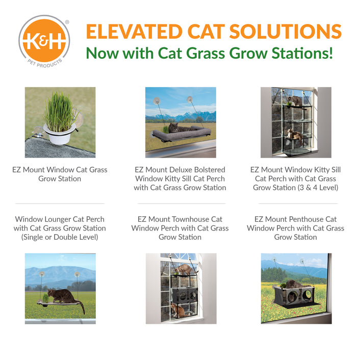 K&H EZ Mount Window Cat Grass Grow Station