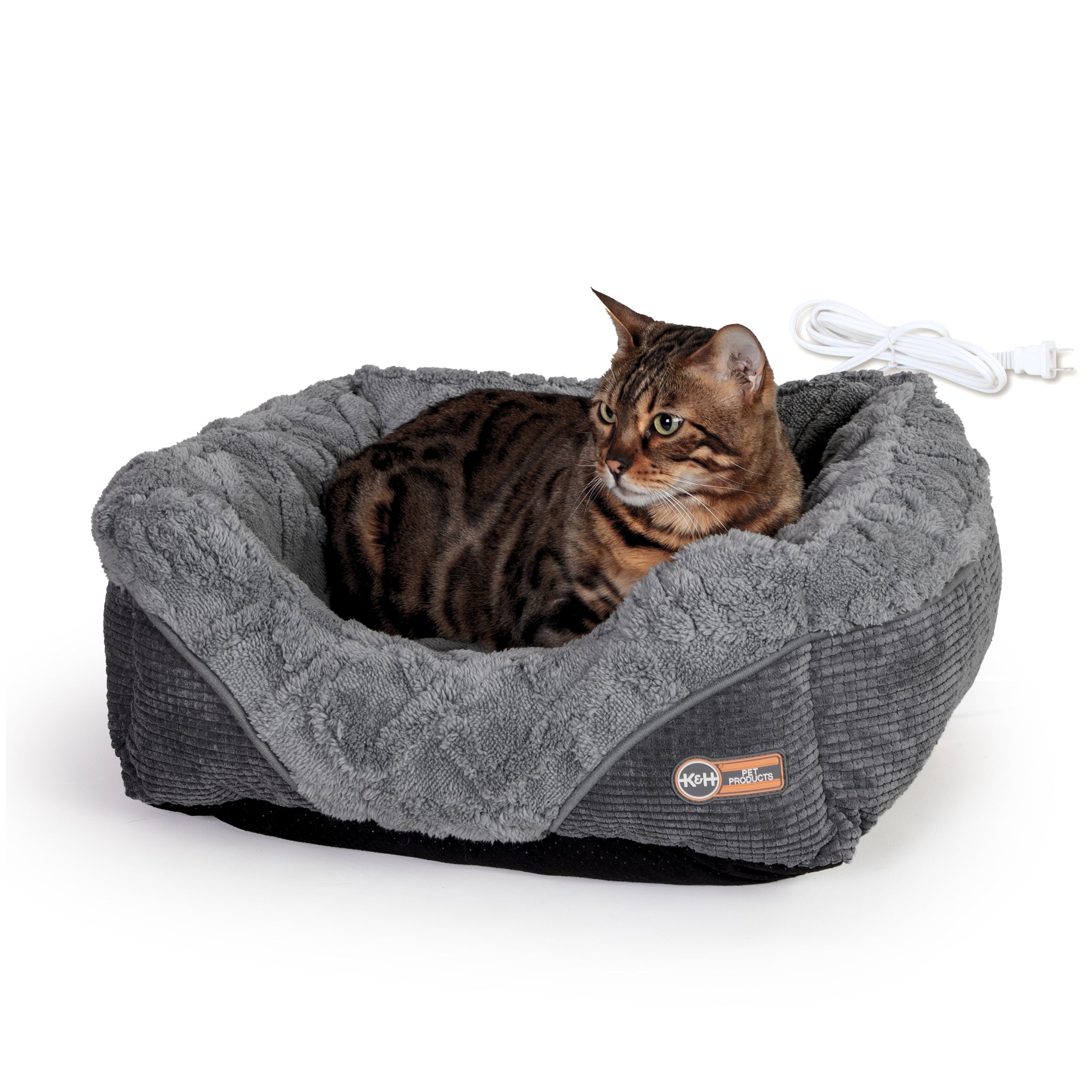 Heated Cat Bed With Soft Cover photo