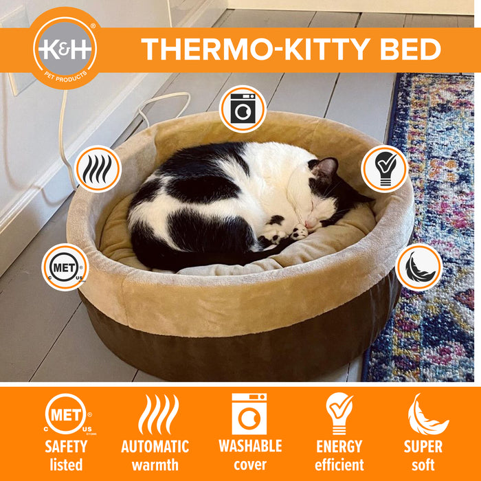 Heated pet beds for cats best sale