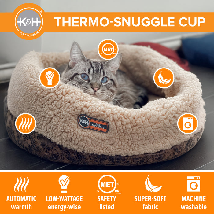 K&H Thermo-Snuggle Cup Heated Cat Bed