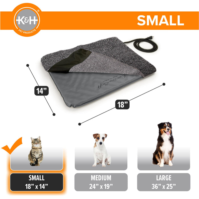 K&H Lectro-Soft™ Outdoor Heated Pet Bed Gray