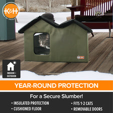 K&H Outdoor Kitty House Extra-Wide Outdoor Cat Houses — K&H Pet Products