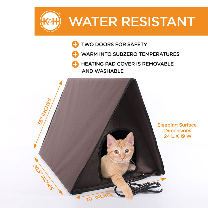 Outdoor Multi-Kitty A-Frame - Water Resistant