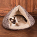 K&H Self-Warming Hut - Brown Paisley, Cat