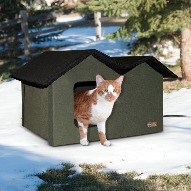 Outdoor Kitty House Extra-Wide (Heated)
