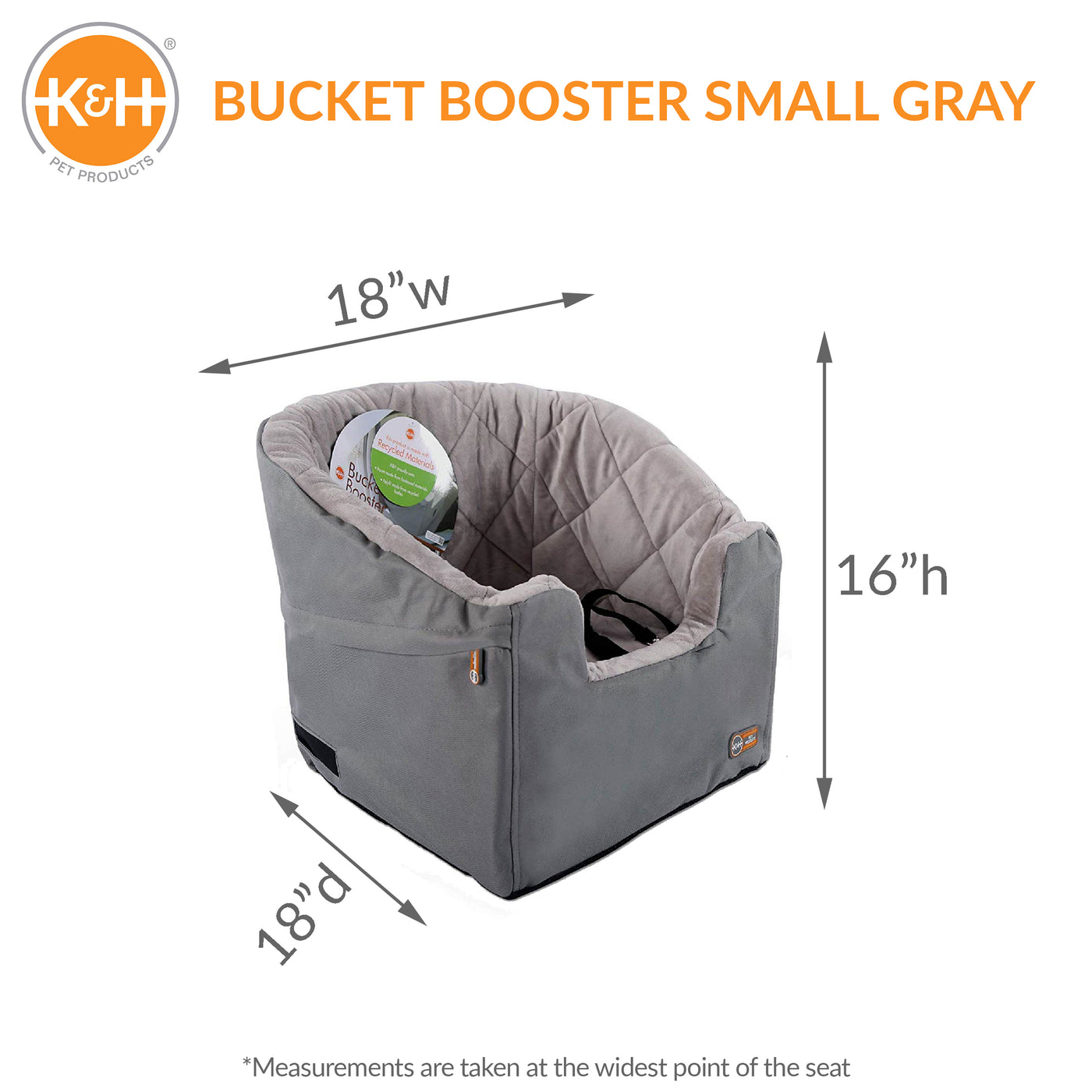 K&H Bucket Booster® Elevated Dog Car Seat K&H Pet Products