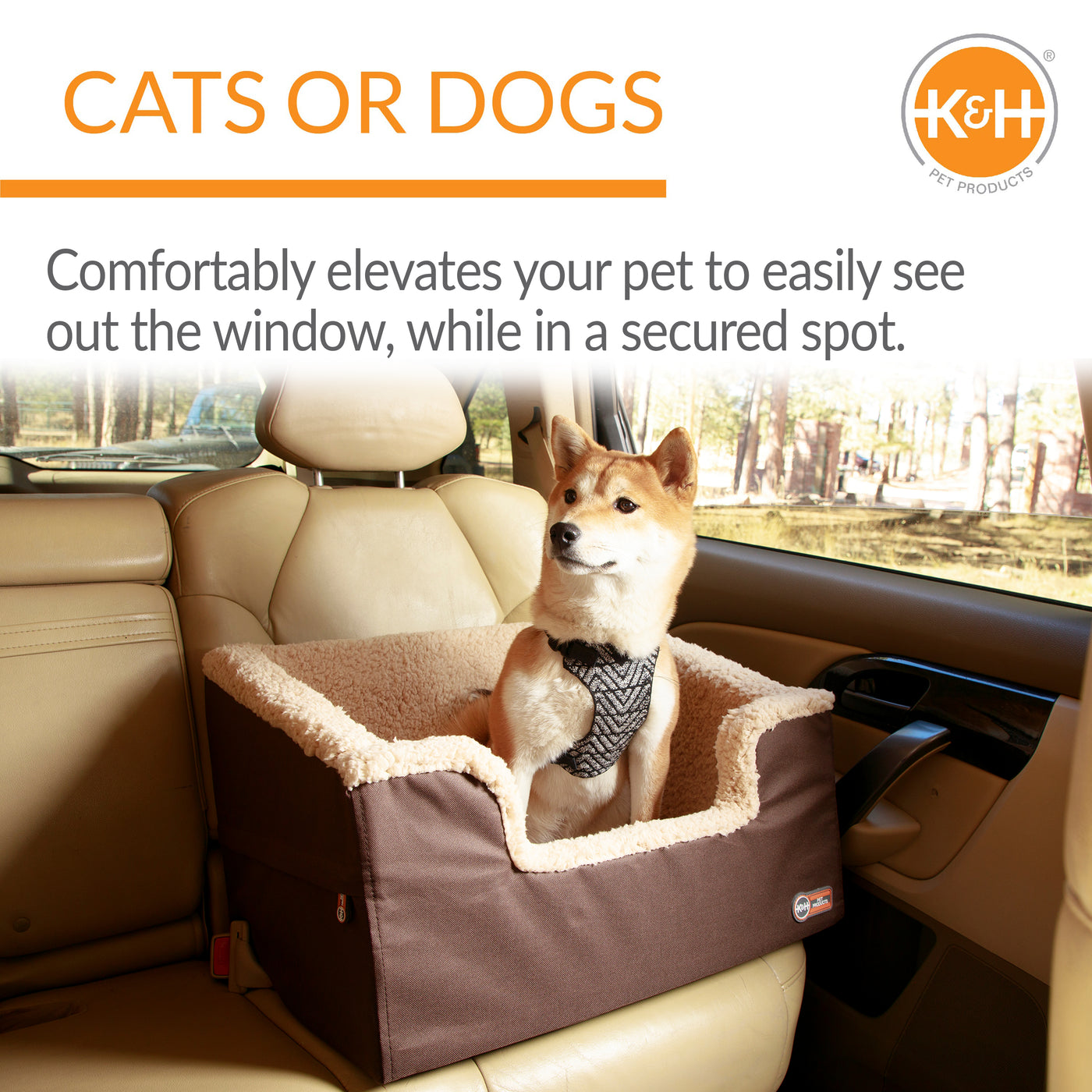 K&H Bucket Booster® Elevated Dog Car Seat K&H Pet Products