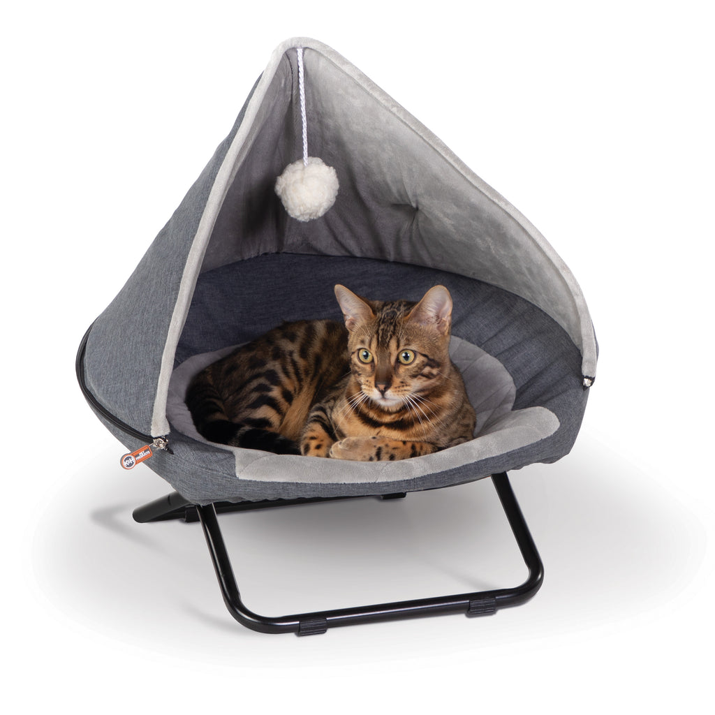 Amazin' Kitty Lounger Hooded Cat Bed K&H Pet Products GRS