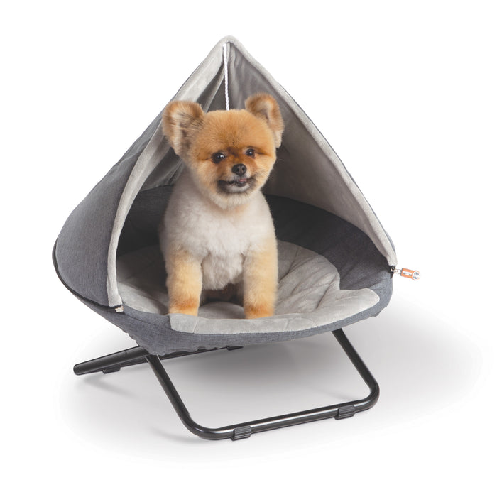 K&H Hooded Elevated Cozy Cot Pet Bed
