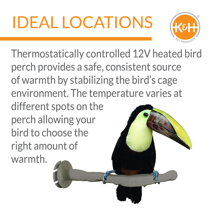 K&H Thermo-Perch Heated Bird Perch