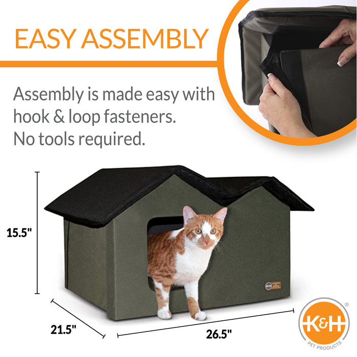 K&H Thermo Outdoor Kitty House Extra-Wide (Heated & Unheated)