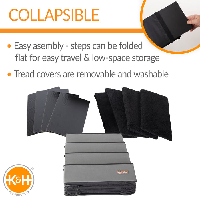 K&H Collapsible Pet Stair Steps with Storage