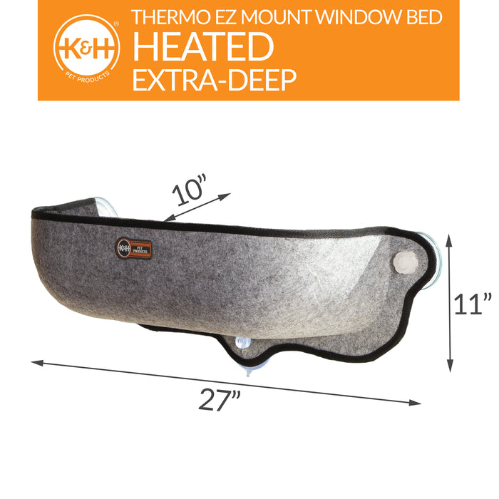 K&H Thermo EZ Mount Window Bed - Extra Deep