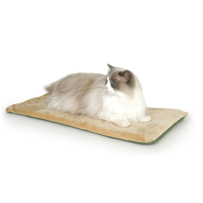 Thermo-Kitty Mat Heated Cat Bed Sage/Tan